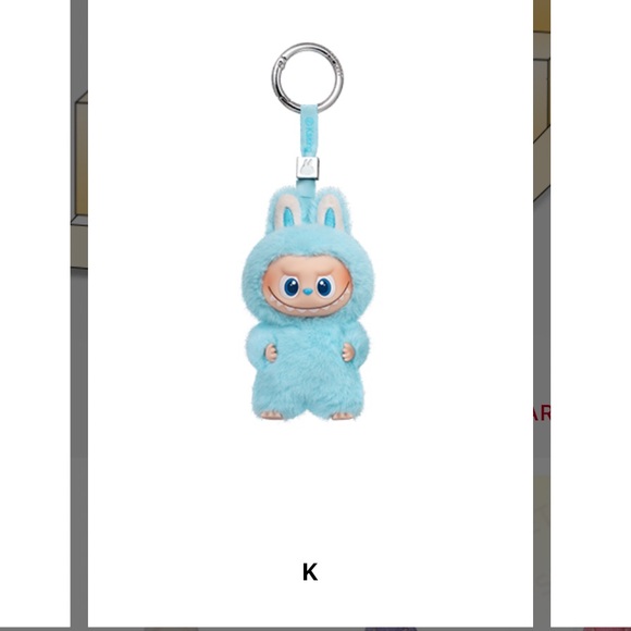Auth POP MART The Monsters Pin For Love Labubu Letter ‘K’ Keychain Plush Doll - Picture 3 of 5